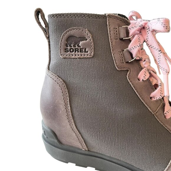 Sorel Evie II Waterproof Hidden Wedge Gray Suede Boots Sz 8 NEW - Picture 5 of 8